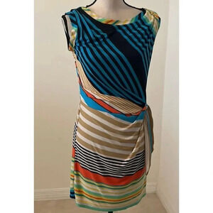Guess Los Angeles Colorful striped Knee Length dress, size 2.